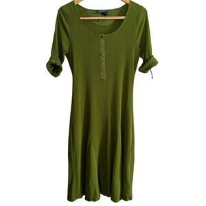 Lauren Ralph Lauren Olive Green Midi Dress